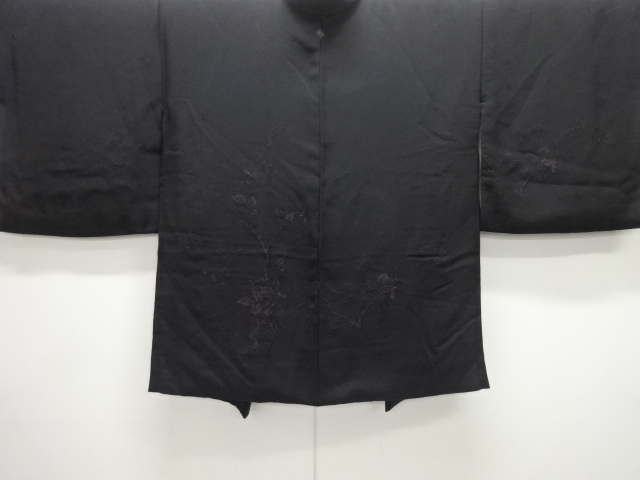 枝の実模様織り出し一つ紋絵羽織